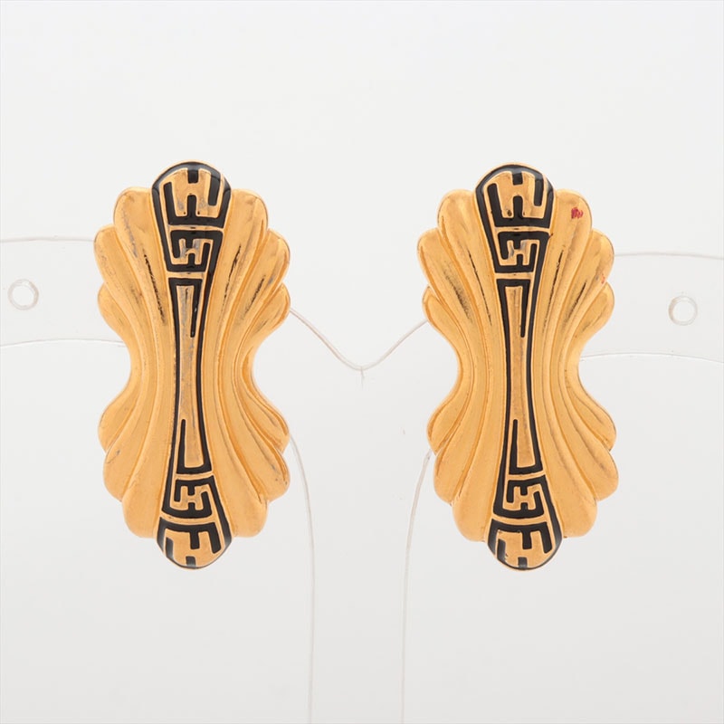 フェンディ FENDI ロゴ イヤリング【中古】