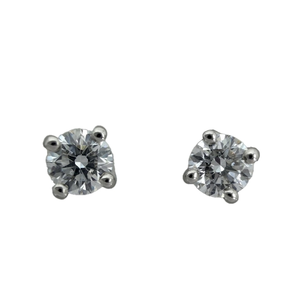 TIFFANY&Co. ティファニー ピアス ソリティア ジュエリー アクセサリー Pt950プラチナ    ダイヤモンド レディース 約1.2g 美品【中古品】