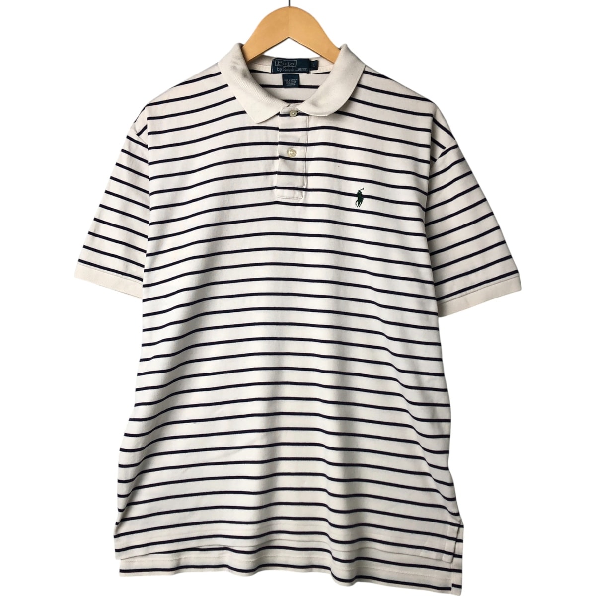 古着 ラルフローレン Ralph Lauren POLO by Ralph Lauren 半袖 ボーダー ポロシャツ メンズL相当/eaa543026