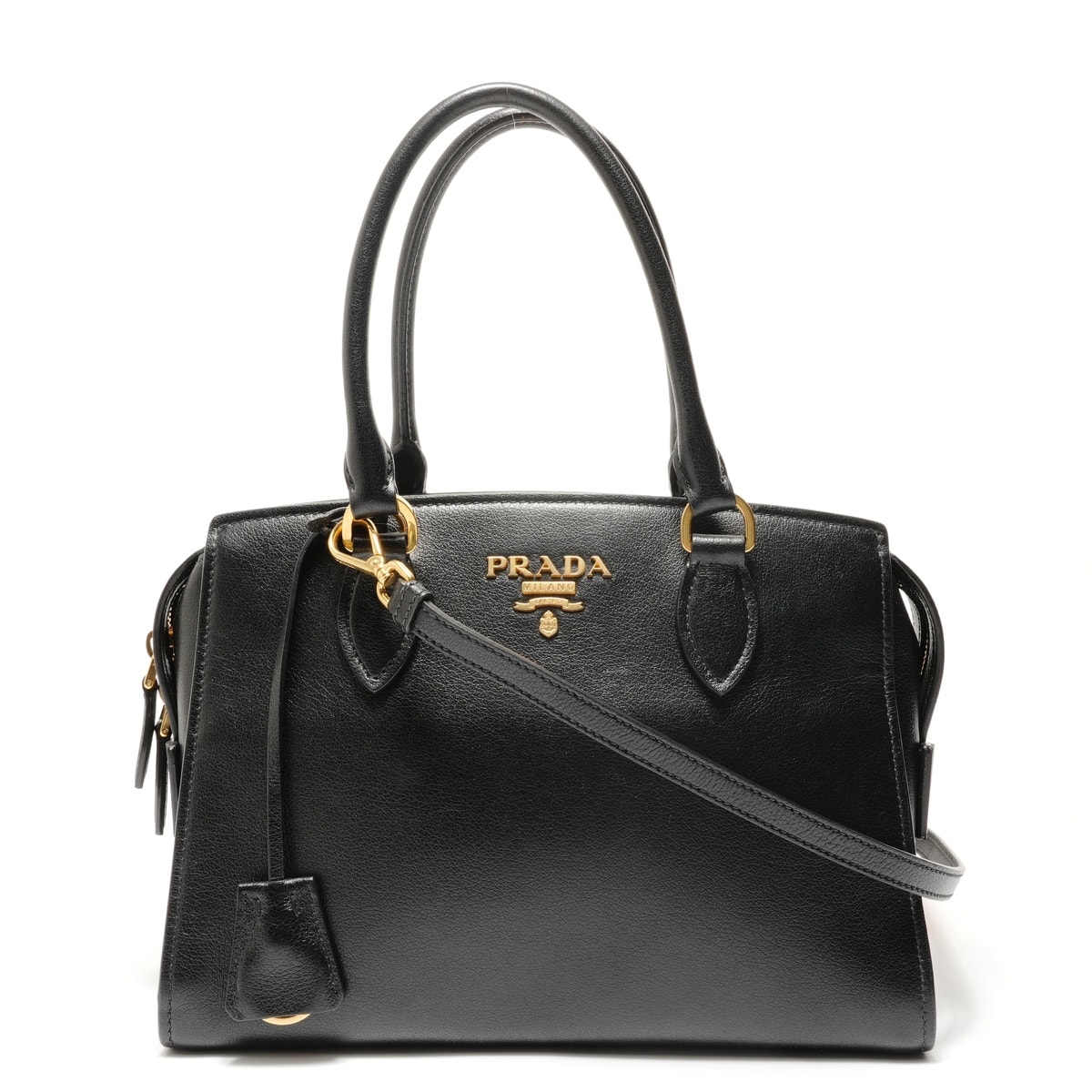 プラダ PRADA ロゴジャカード 2WAY ショルダーバッグ【中古】