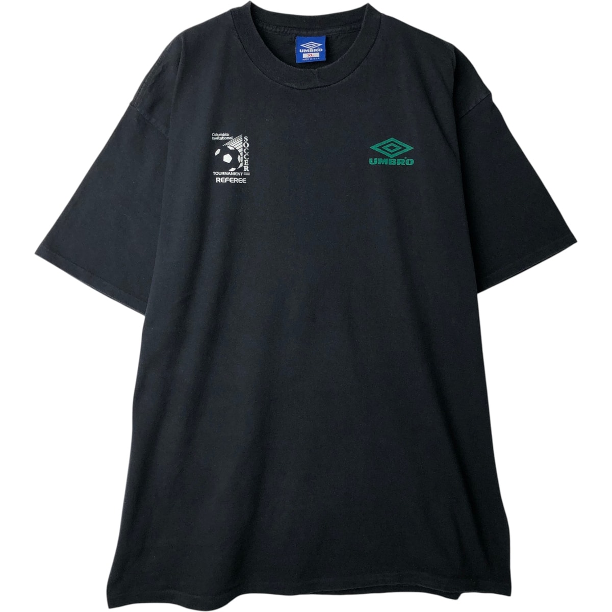 D (傷や汚れあり)】古着 90年代 アンブロ UMBRO 青タグ ロゴTシャツ