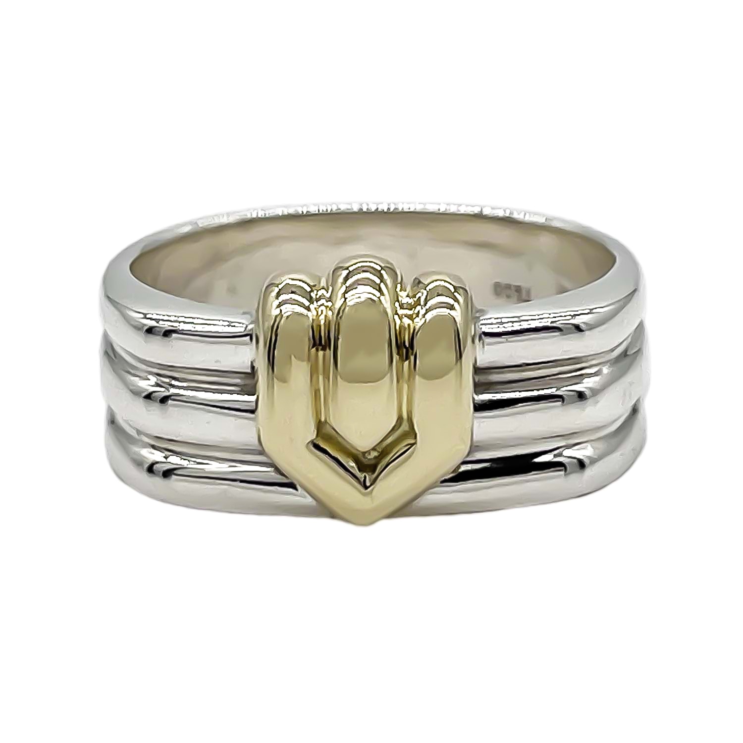 TIFFANY&Co. ティファニー グルーブド シグネチャー リング・指輪 ヴィンテージ SV925 750 14.5号  シルバー 新品仕上済 メンズ 【中古】