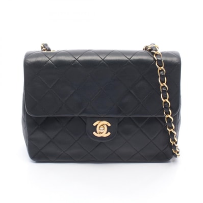 シャネル CHANEL ミニマトラッセ20 ショルダーバッグ バッグ ラムスキン(羊革) レディース ブラック系 【中古】