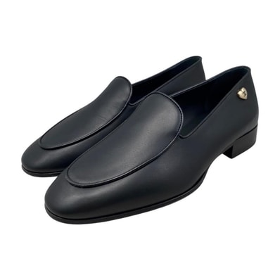 シャネル ローファー ココマーク ハート モカシン G45626 B16465 94305 37サイズ カーフスキン ブラック CHANEL