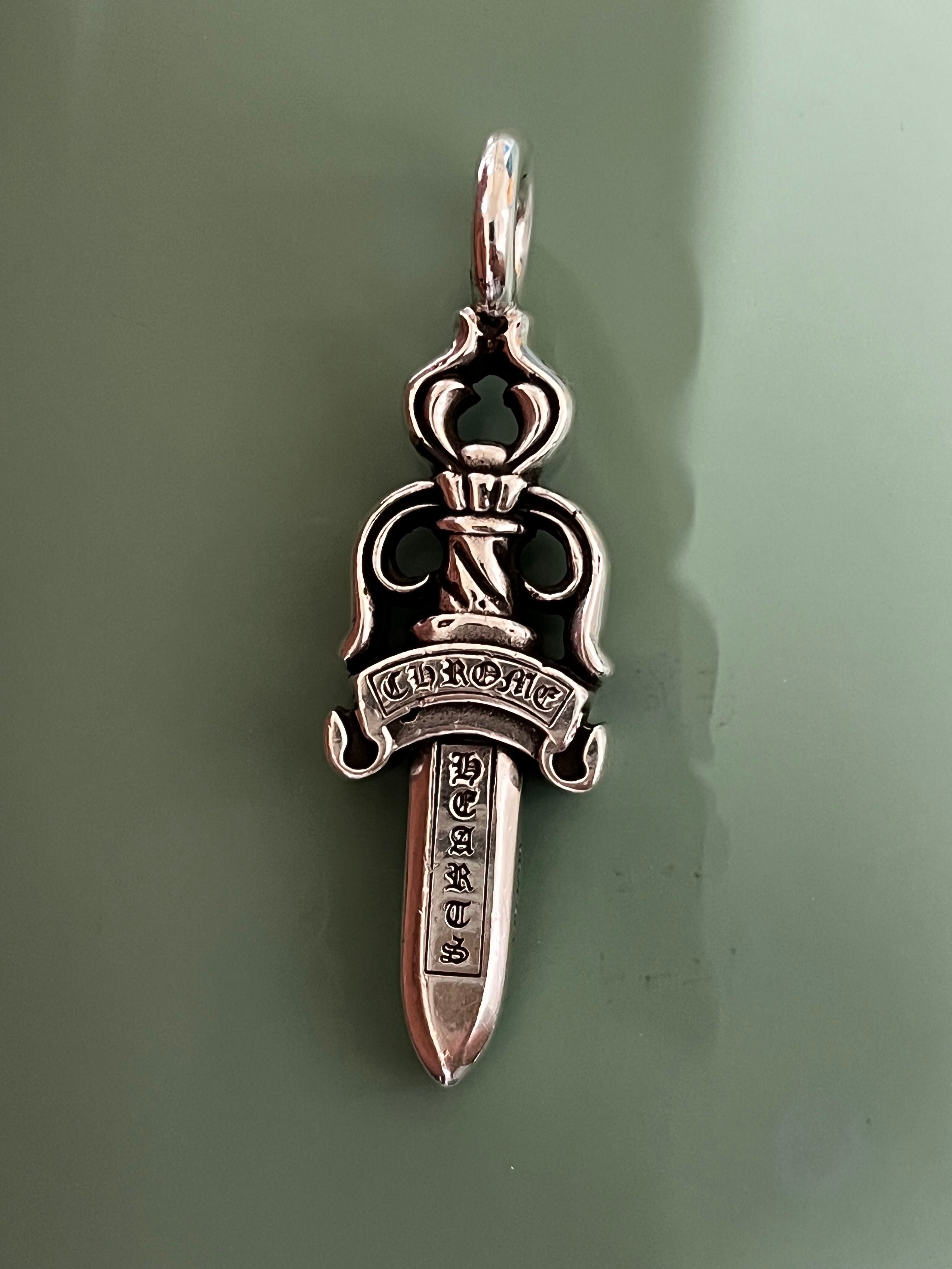 Chrome Hearts Double Dagger Pendant "Silver"