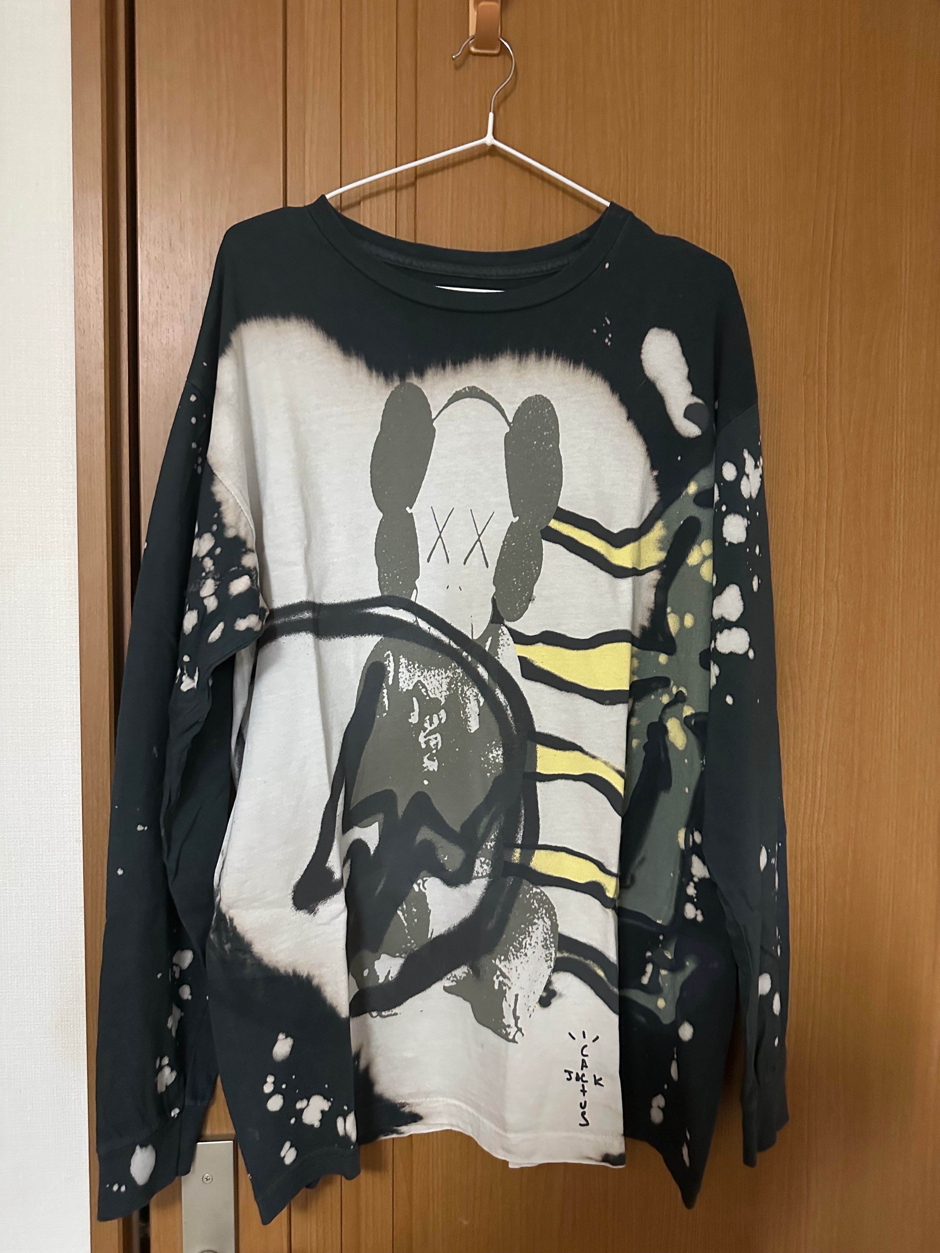 Travis Scott Cactus Jack x KAWS For Fragment L S Tee "Gray"