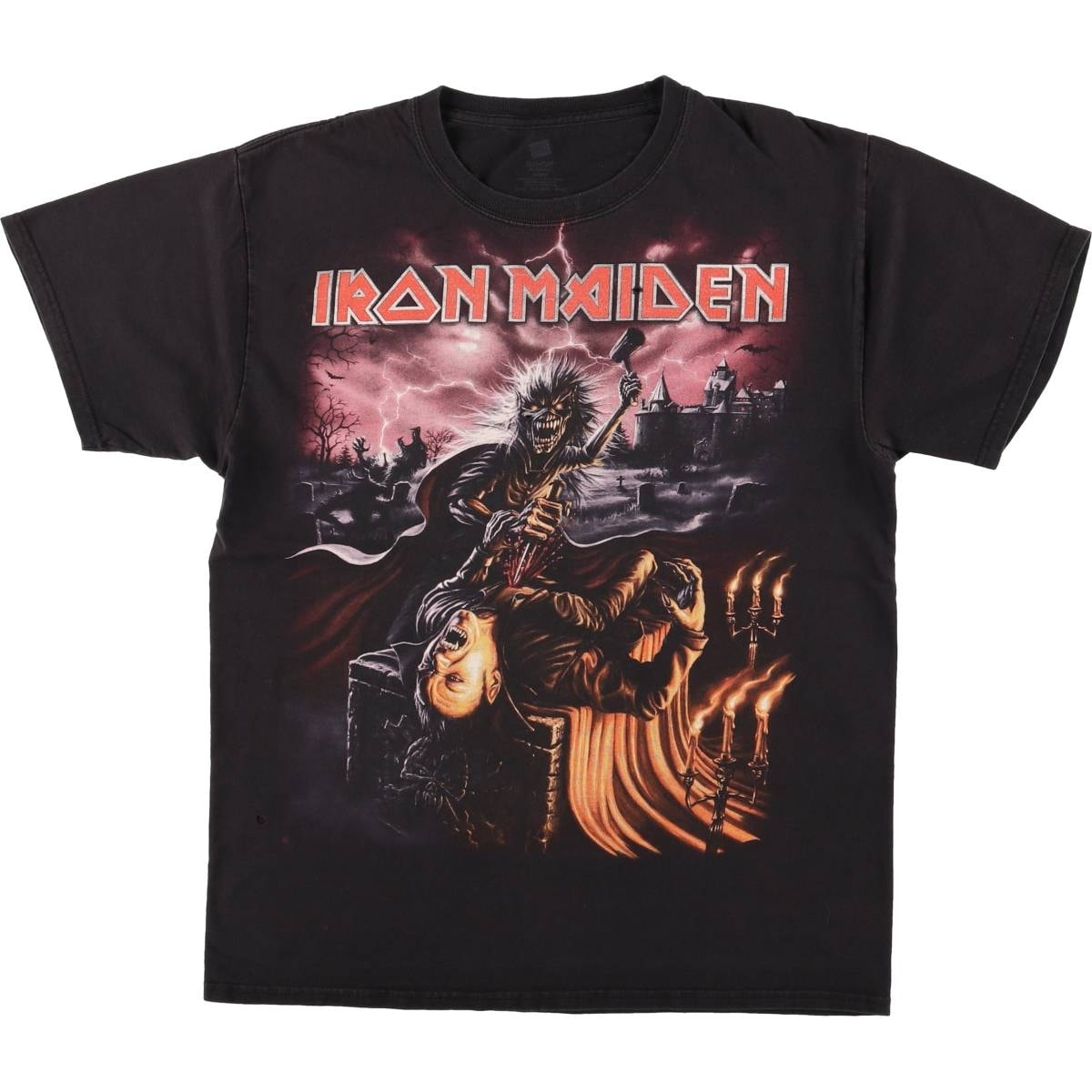 古着 ヘインズ Hanes IRON MAIDEN アイアンメイデン バンドTシャツ バンT メンズM相当/eaa574890