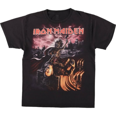 古着 ヘインズ Hanes IRON MAIDEN アイアンメイデン バンドTシャツ バンT メンズM相当/eaa574890