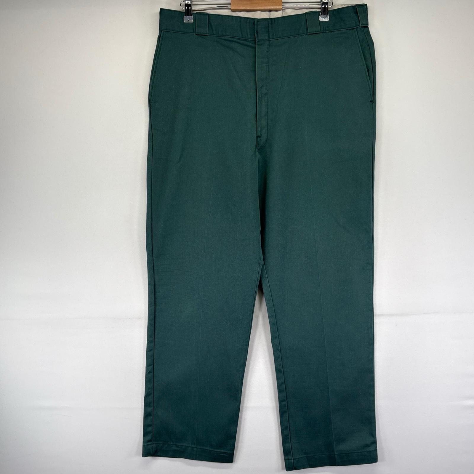 古着 80's/80年代 ヴィンテージ ディッキーズ Dickies USA製 パンツ チノパン ワークパンツ チビタグ カラー w40 L32  グリーン系 メンズ