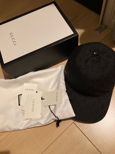 GUCCI Original GG Canvas Baseball Cap "Black"