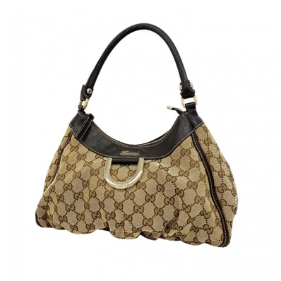 【6dc3249】グッチ ハンドバッグ GGキャンバス/アビー 190525 キャンバス ブラウン シャンパンゴールド金具【中古】レディース