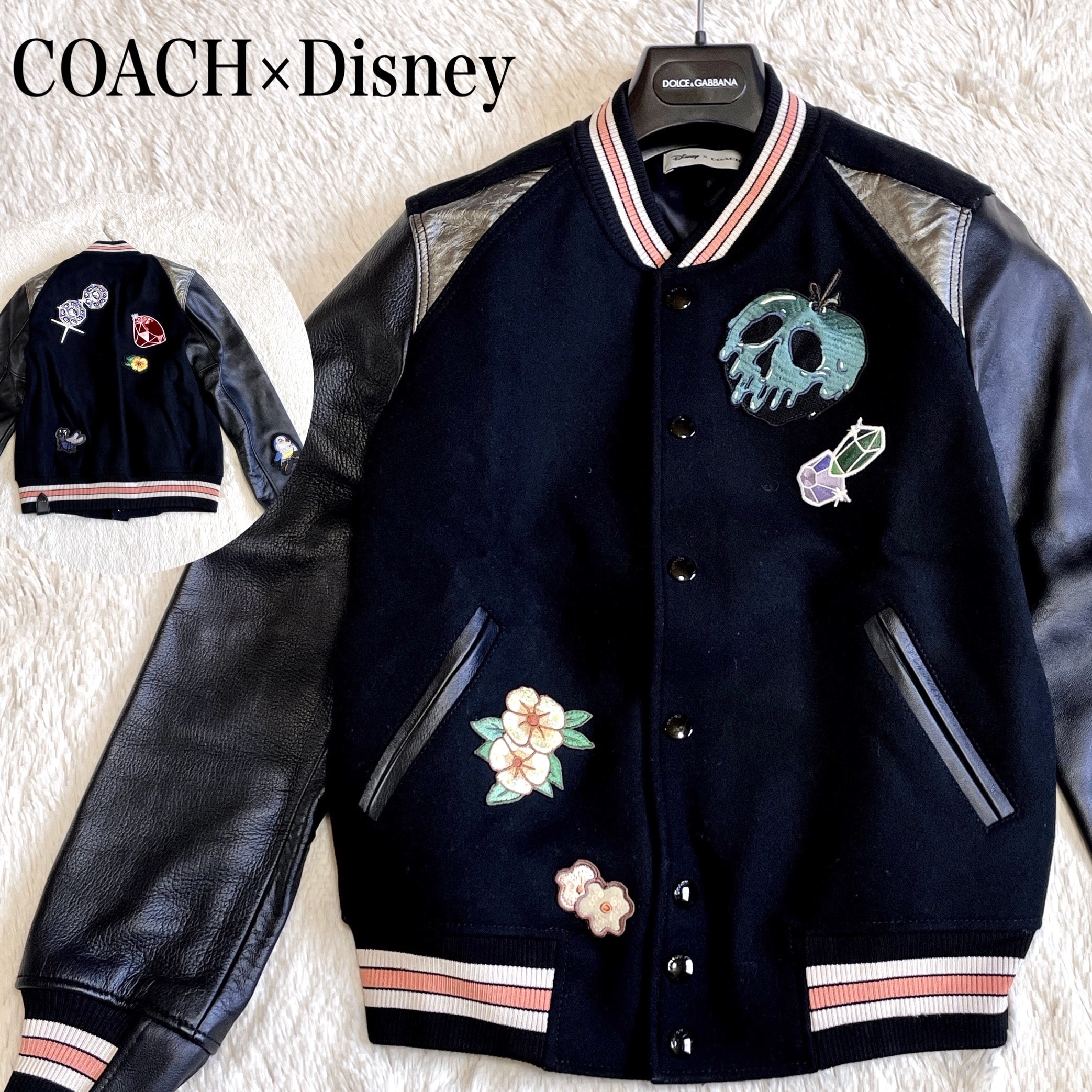 極美品 COACH コーチ ディズニーコラボ白雪姫 レザージャケット スタジャン