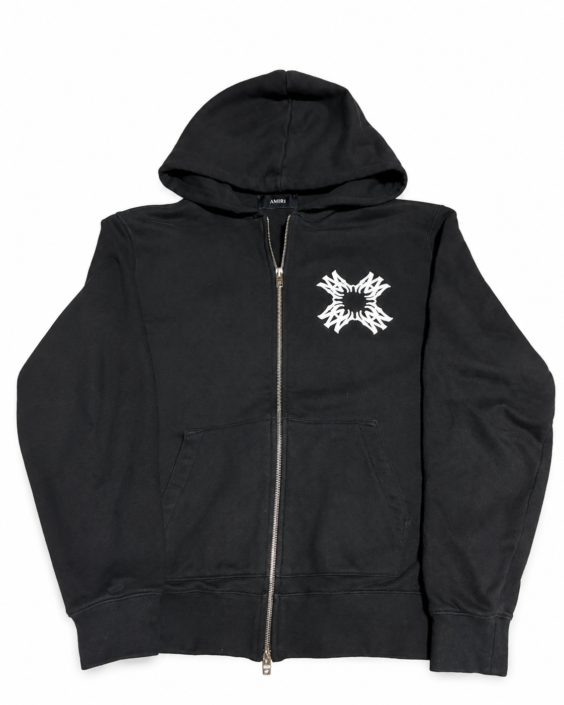 AMIRI MA QUAD ZIP UP HOODIE "BLACK"