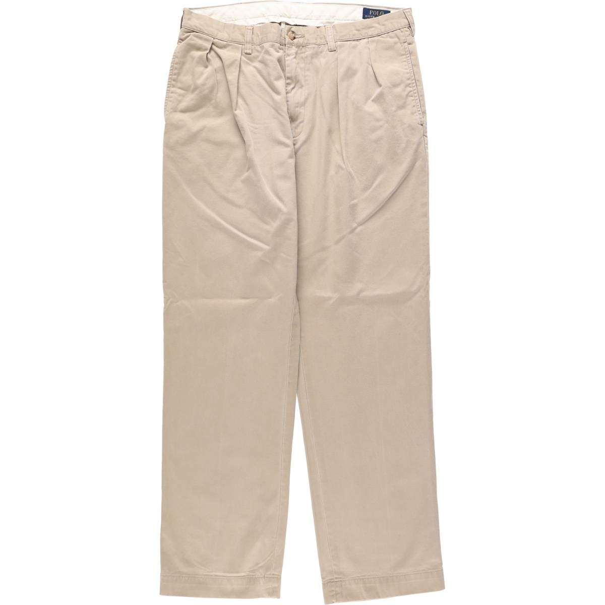 古着 ラルフローレン Ralph Lauren POLO RALPH LAUREN CLASSIC FIT PLEATED ツータック チノパンツ メンズw35相当/eaa664663