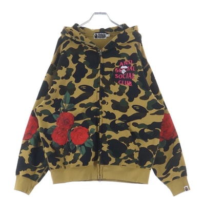 A BATHING APE BE@RBRICK CAMO BE@R SHARK FULL ZIP HOODIE A BATHING APE BE@RBRICK CAMO BE@R SHARK FULL ZIP HOODIE