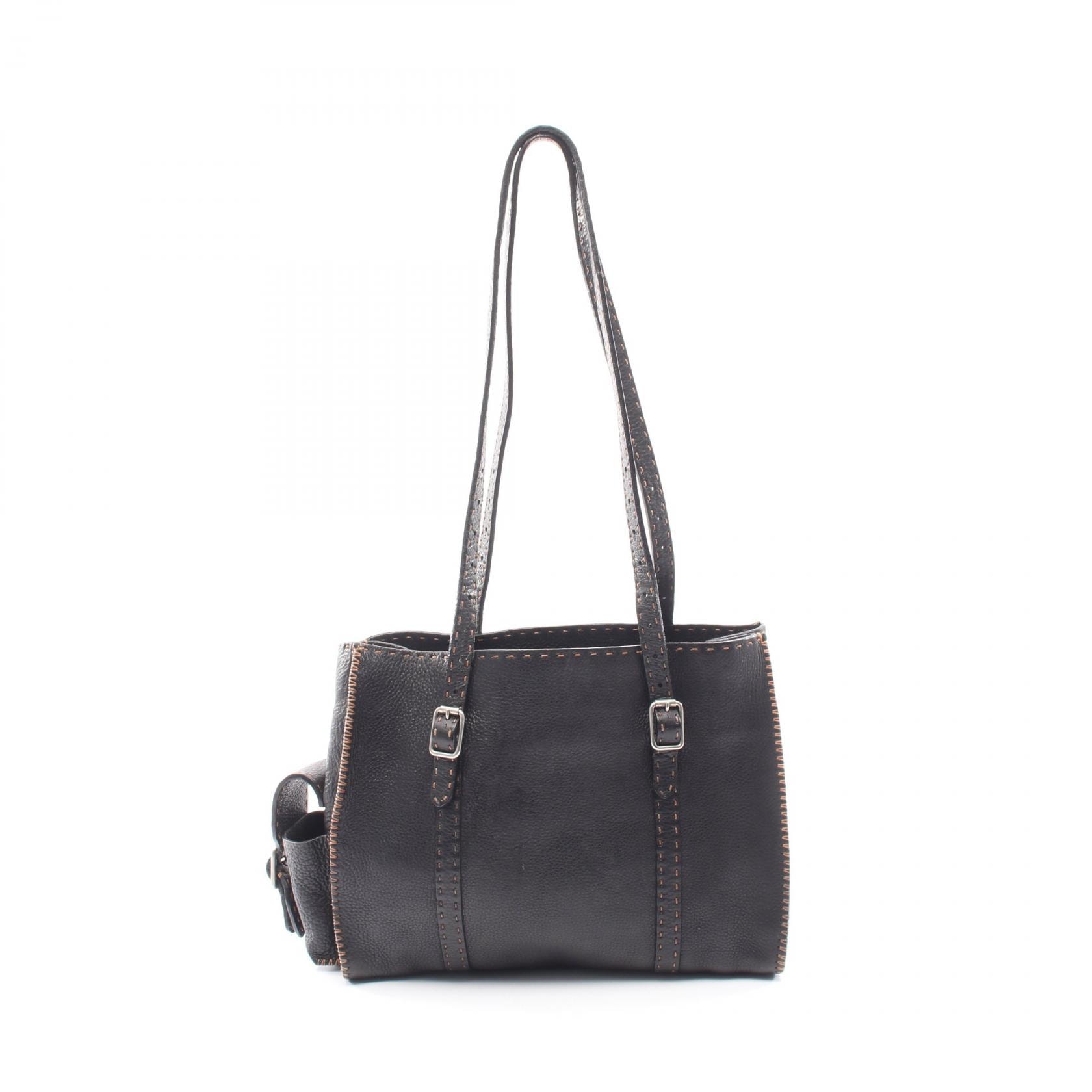フェンディ FENDI セレリア ショルダーバッグ バッグ レザー レディース ブラック系 【中古】