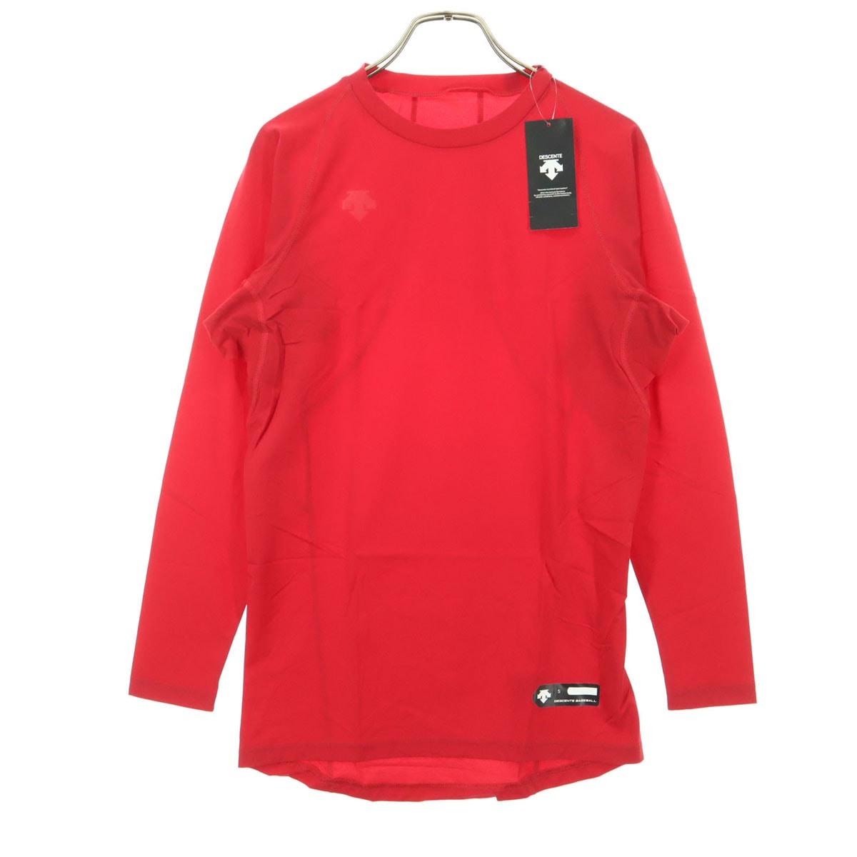 未使用 DESCENTE デサント 野球 長袖 ウェア S レッド ロンT
