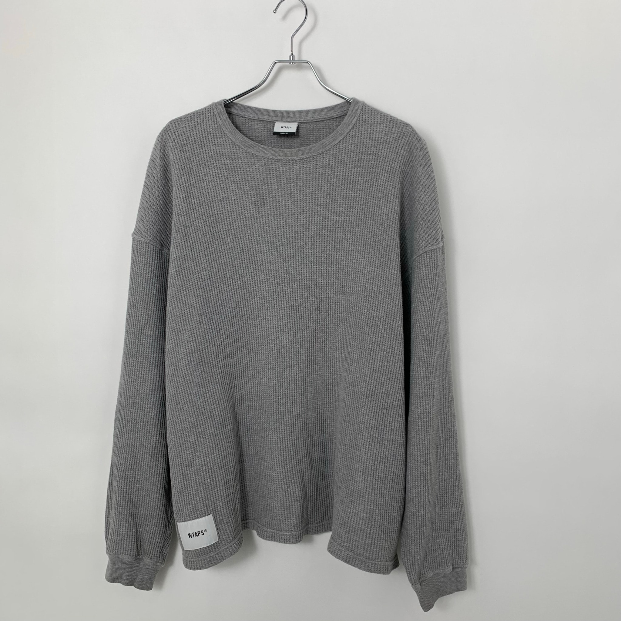 WTAPS Waffle 01 / LS / Cotton. Sign "Ash Gray"