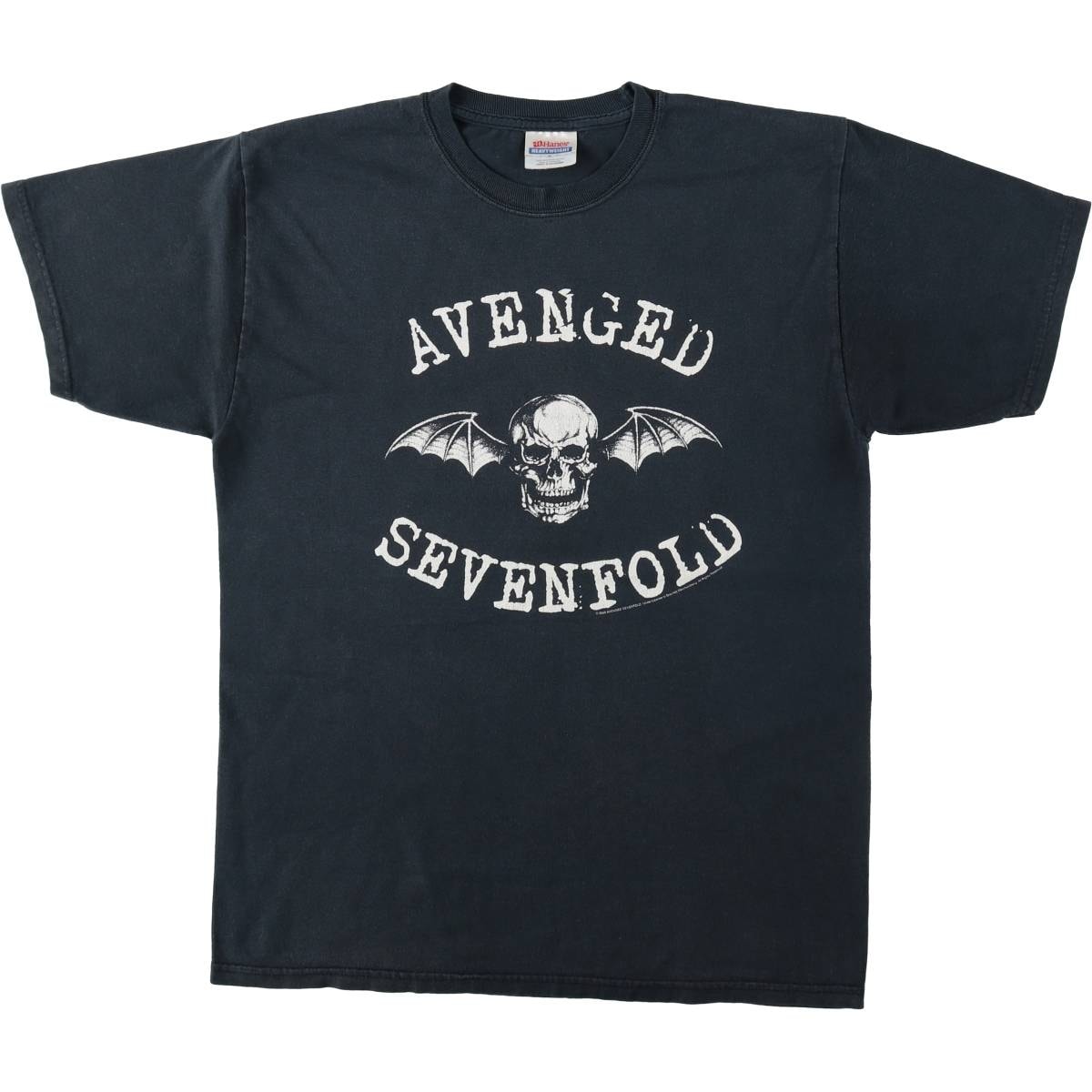 古着 00年代 ヘインズ Hanes HEAVYWEIGHT AVENGED SEVENFOLD アヴェンジドセヴンフォールド バンドTシャツ バンT メンズM相当/eaa636459