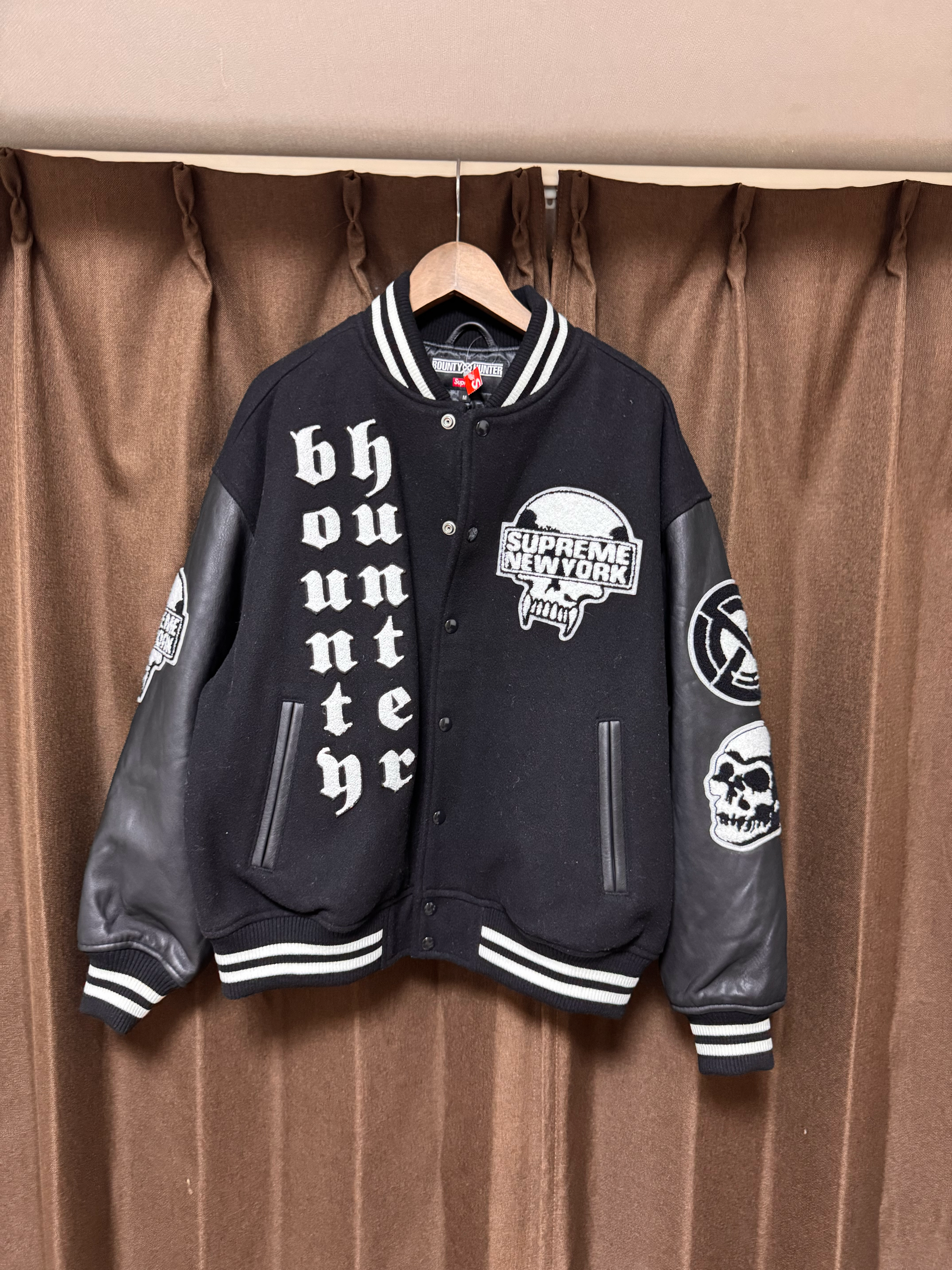 Supreme x BOUNTY HUNTER Varsity Jacket "Black"