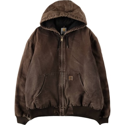 古着 00年代 カーハート Carhartt アクティブジャケット 中綿入り ダックフルジップパーカー メンズXL相当/eaa645760