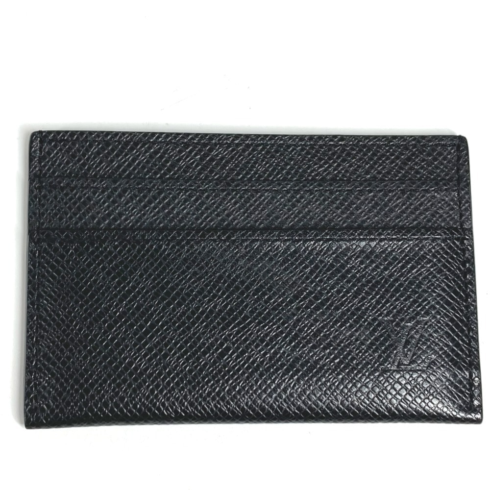 ルイヴィトン LOUIS VUITTON ポルトカルトダブル M32730 タイガ 名刺入れ パスケース カードケース タイガレザー ブラック 美品