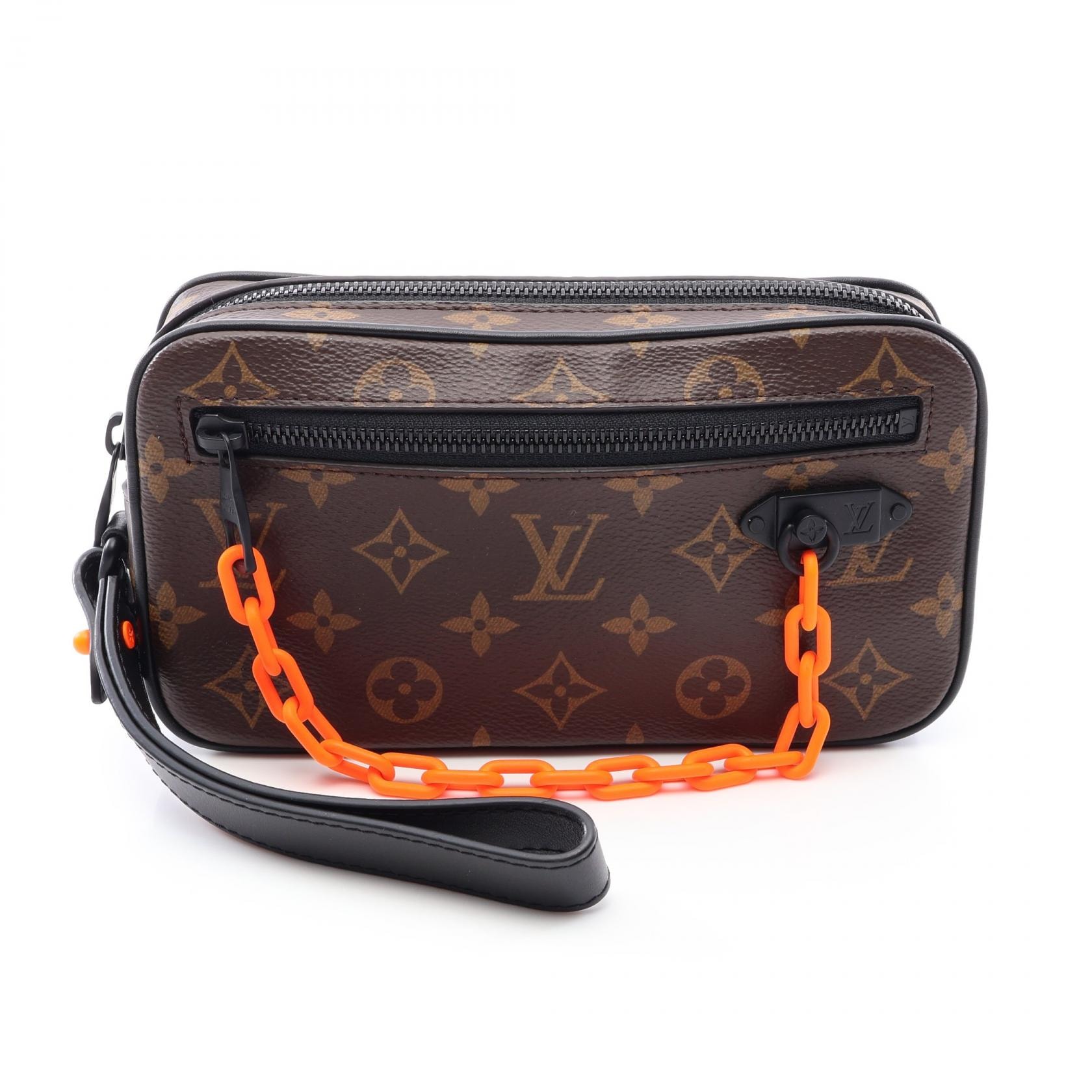 ルイ・ヴィトン LOUIS VUITTON ポシェットヴォルガ モノグラム ソーラーレイ セカンドバッグ クラッチバッグ バッグ PVCコーティングキャンバス レザー レディース ブラウン系 / ブラック系 M44482 【中古】