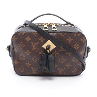 ルイ・ヴィトン LOUIS VUITTON サントンジュ モノグラム ノワール ショルダーバッグ バッグ PVCコーティングキャンバス レザー レディース ブラウン系 / ブラック系 M43555 【中古】
