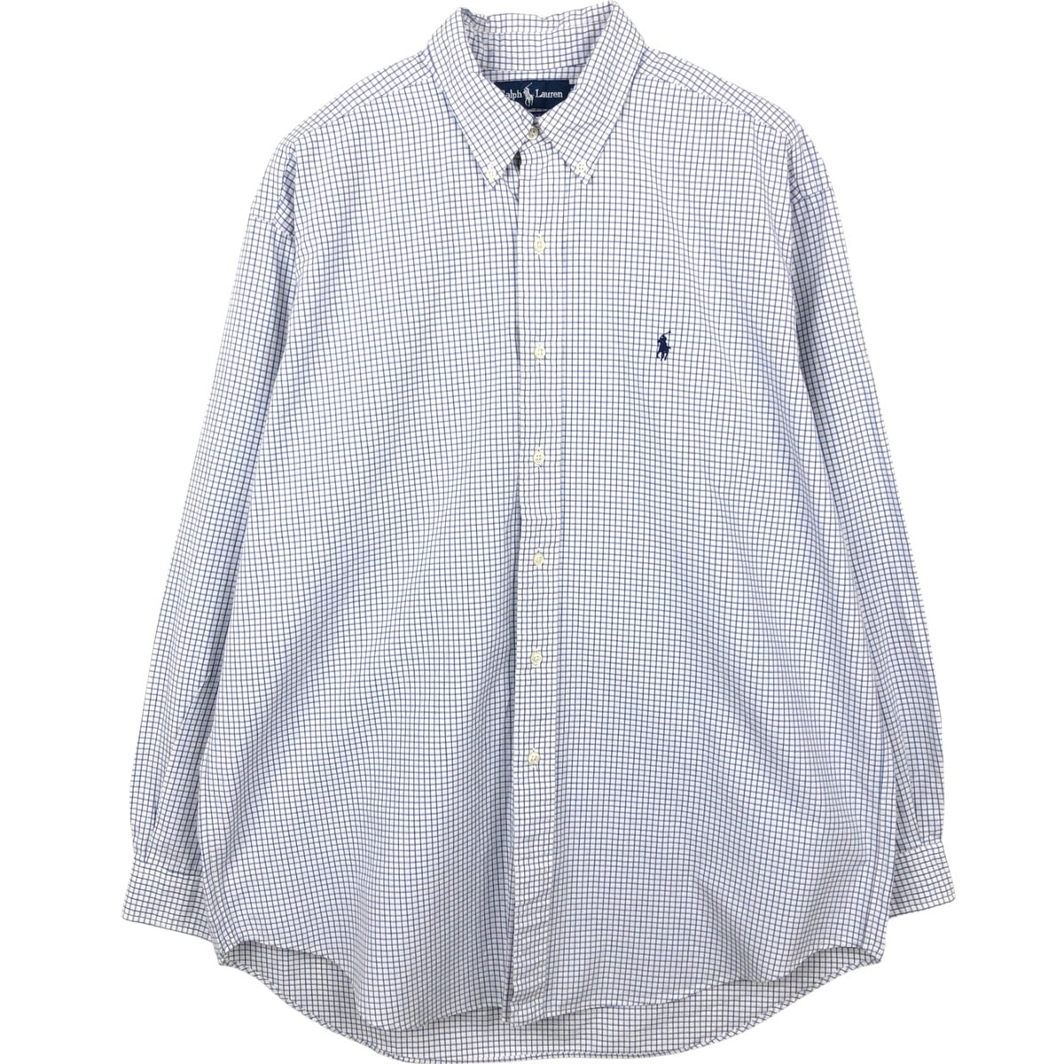 古着 ラルフローレン Ralph Lauren BLAKE 長袖 ボタンダウンチェックシャツ メンズL相当/eaa666337