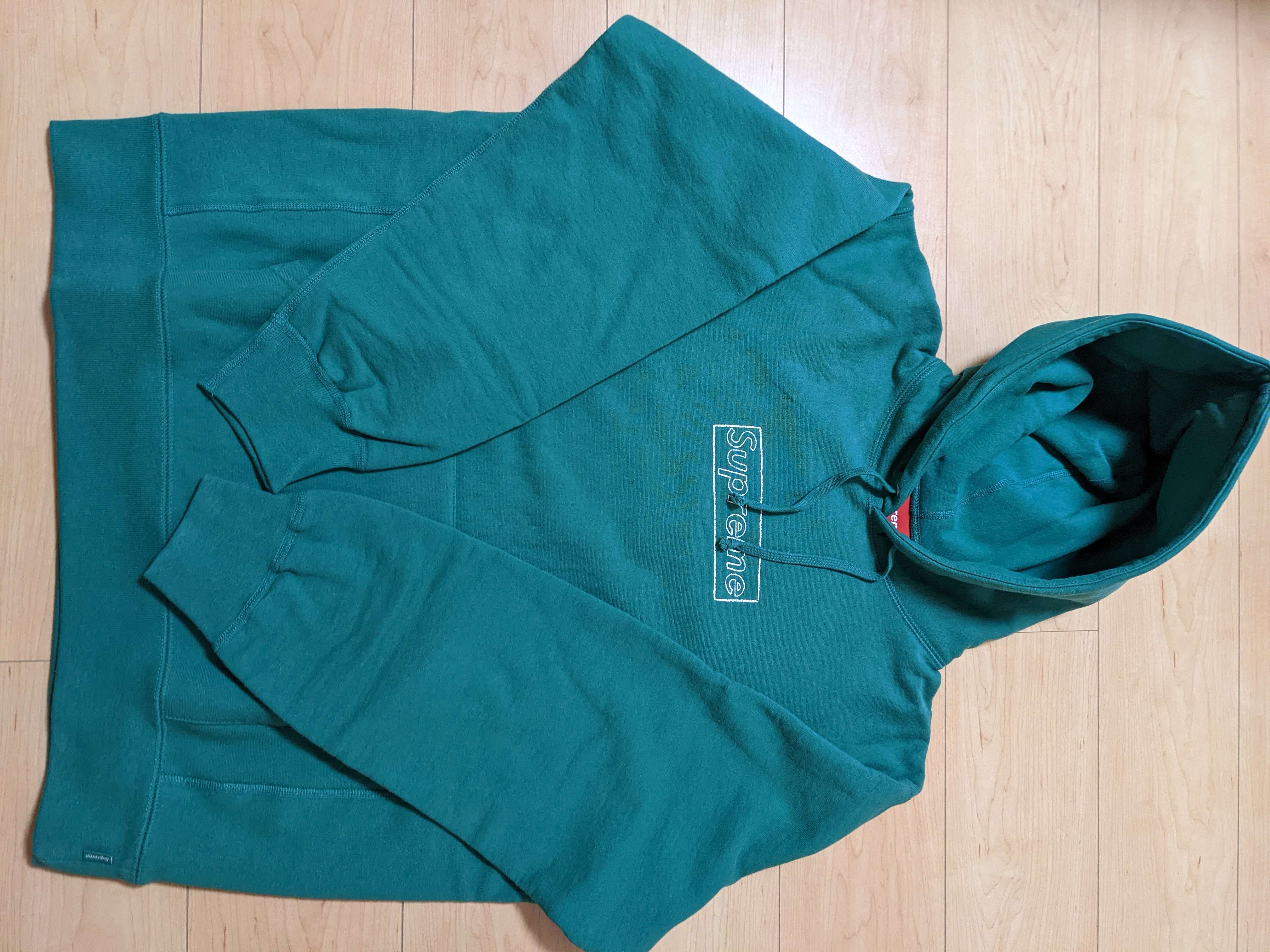 Supreme KAWS Chalk Logo Hooded Sweatshirt "Green"(2021)