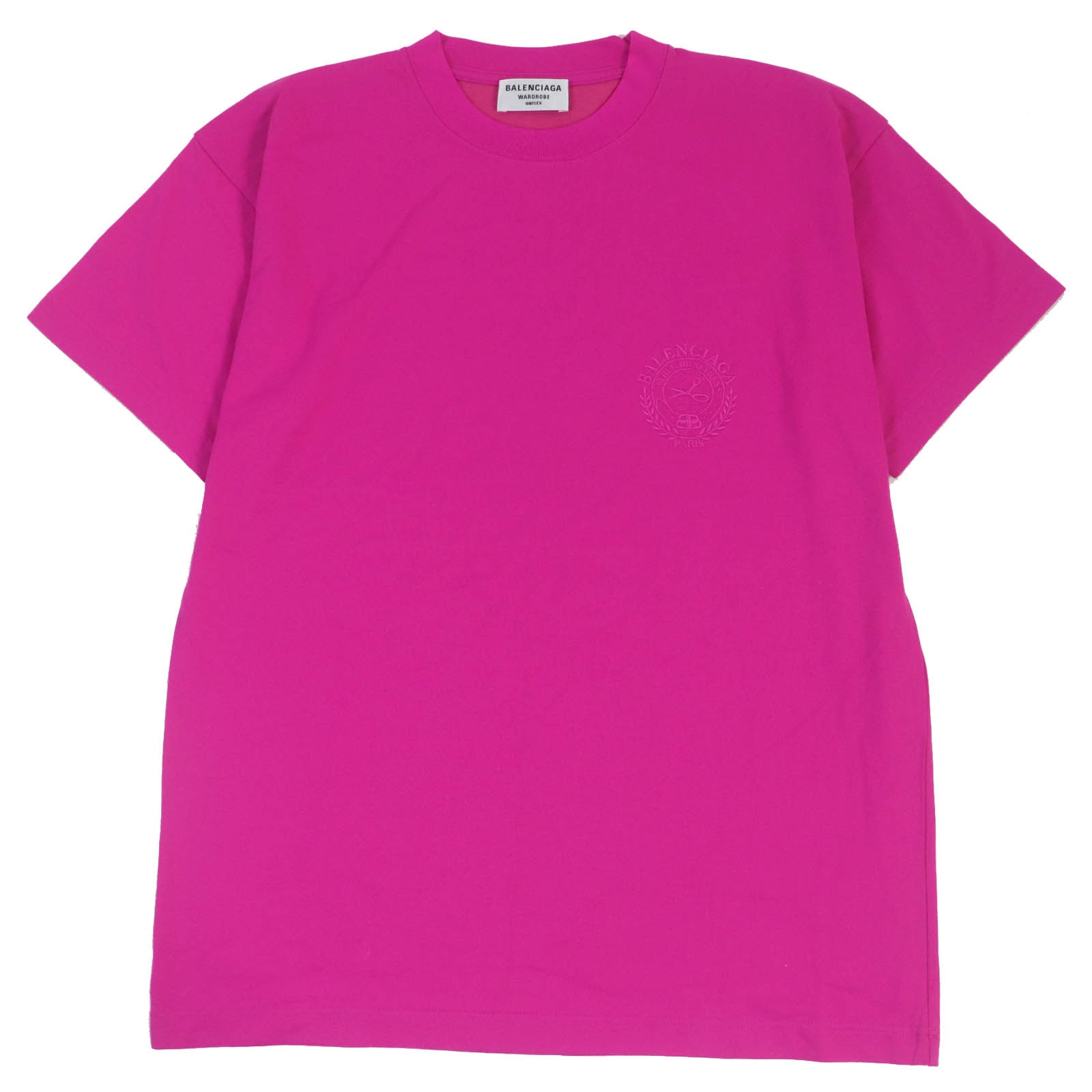 未使用 バレンシアガ 半袖Tシャツ ショッキングピンク メンズ S 612965