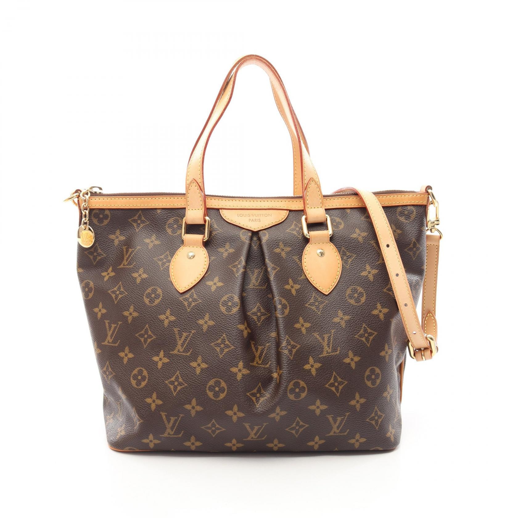 ルイ・ヴィトン LOUIS VUITTON パレルモPM モノグラム 2WAY ハンドバッグ バッグ PVCコーティングキャンバス レザー モノグラム レディース ブラウン系 M40145 【中古】