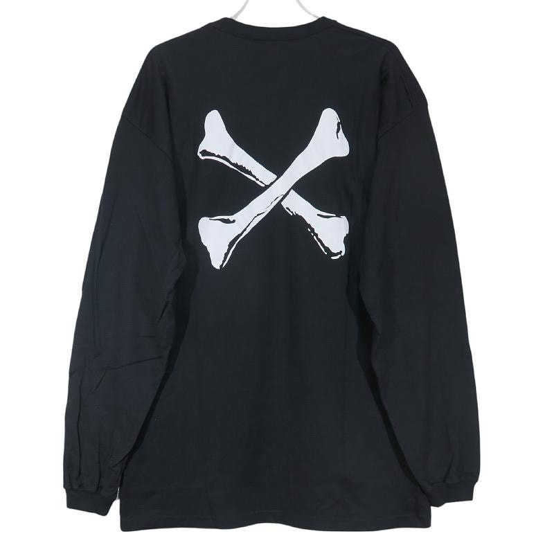 WTAPS ダブルタップス 21AW CROSSBONES LS TEE 212PCDT-LT02S クロスボーン ロングスリーブ Tシャツ ブラック ロンT カットソー 長袖 サイズ05(XXL)