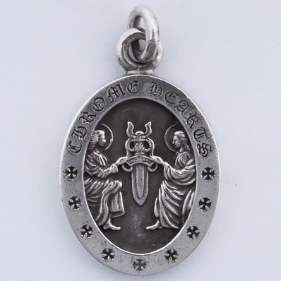 Chrome Hearts Oval Angel Medal Charm "Silver"