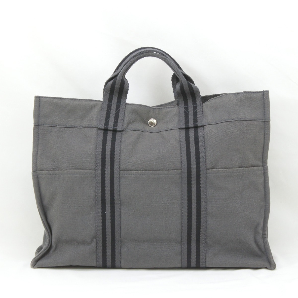 $$ HERMES エルメス フールトゥMM ハンドバッグ グレー