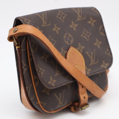LOUIS VUITTON ルイ・ヴィトン モノグラム カルトシエールPM M51254 ショルダーバッグ ブラウン ベージュ コーティングキャンバス レザー レディース