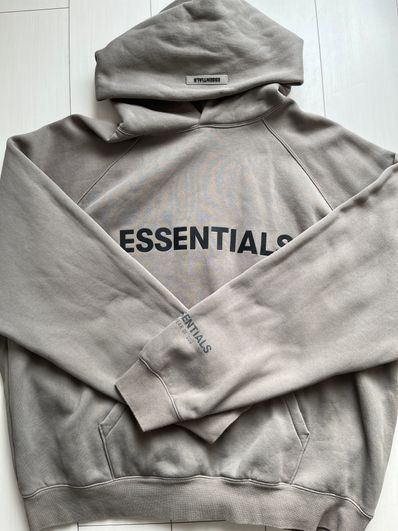 FEAR OF GOD ESSENTIALS 3D Silicon Applique Pullover Hoodie "Charcoal"