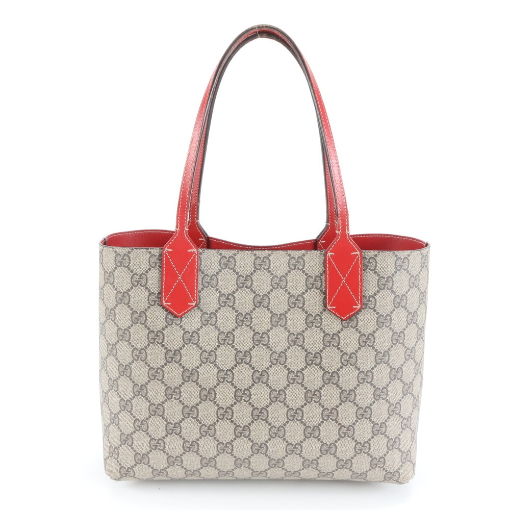 目立った傷や汚れなし】□極美品 グッチ GGスプリームリバーシブル