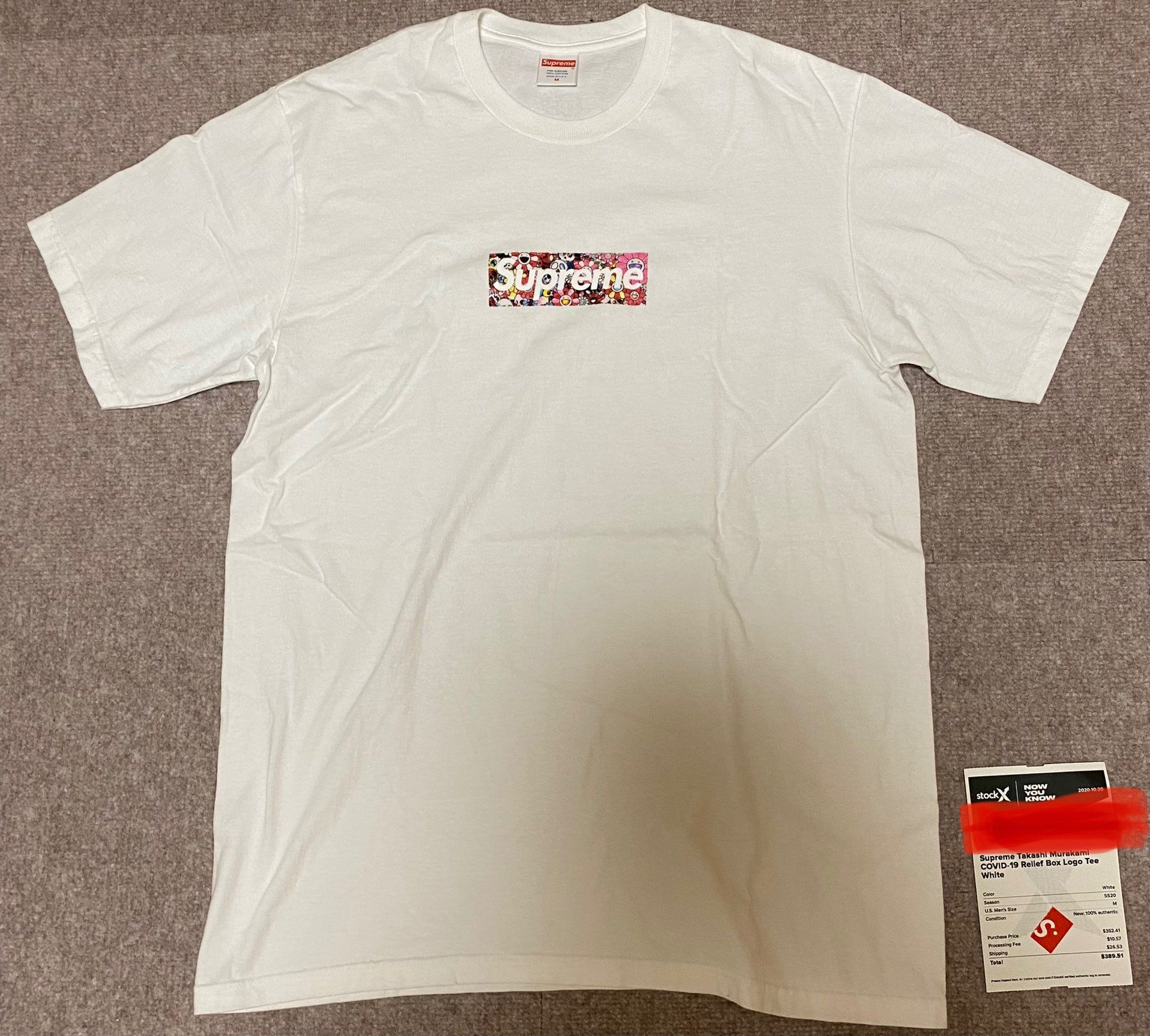 Supreme COVID-19 Relief Box Logo Tee "White"