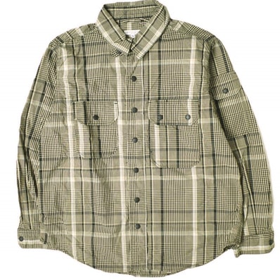 新品 Engineered Garments エンジニアードガーメンツ 21SS アメリカ製 Field Shirt Jacket - Nyco Plaid フィールドシャツジャケット S BEIGE チェック アウター g19294