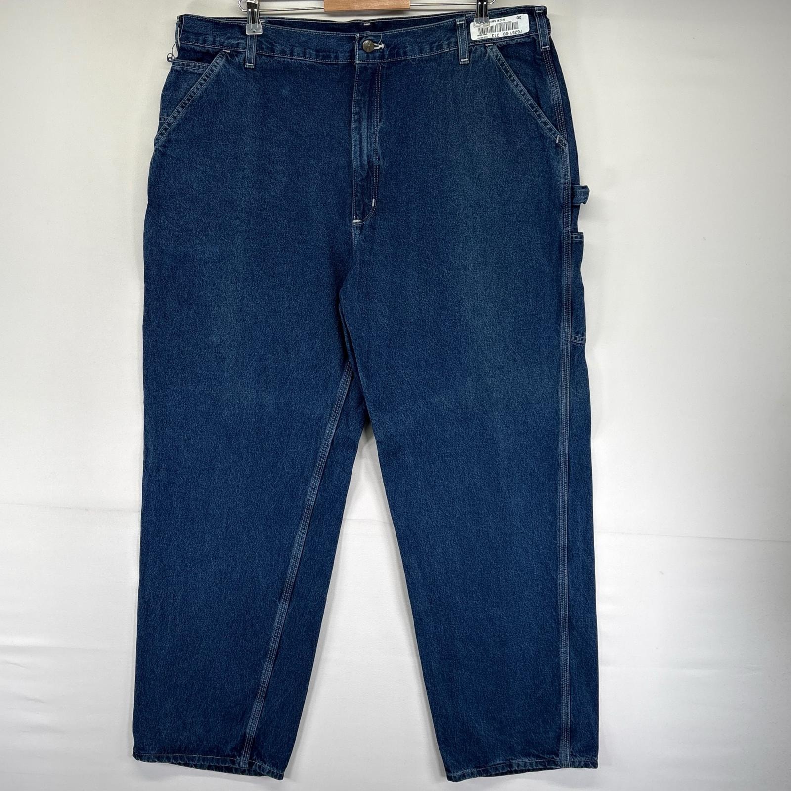 古着 カーハート Carhartt デニム パンツ ペインター ジッパーフライ ワンポイントロゴ ハンマーループ ジーンズ  ブルー系 メンズ
