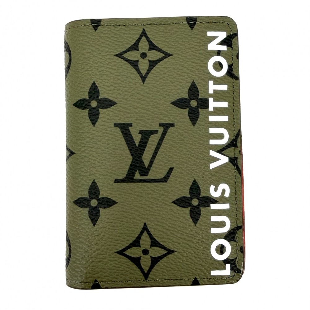 LOUIS VUITTON ルイヴィトン カードケース モノグラムトーン オーガナイザードゥポッシュ 名刺入れ 定期入れ 小物 M82797    カーキ オレンジ メンズ 美品【中古品】