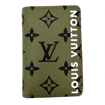 LOUIS VUITTON ルイヴィトン カードケース モノグラムトーン オーガナイザードゥポッシュ 名刺入れ 定期入れ 小物 M82797 カーキ オレンジ メンズ 美品【中古品】