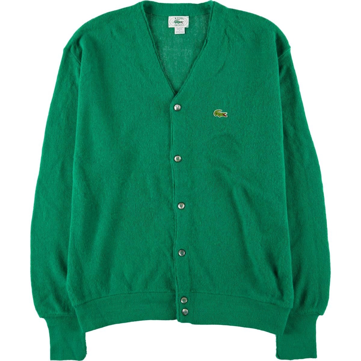 古着 80~90年代 ラコステ LACOSTE IZOD アクリルニットカーディガン USA製 メンズL相当 ヴィンテージ/eaa588860