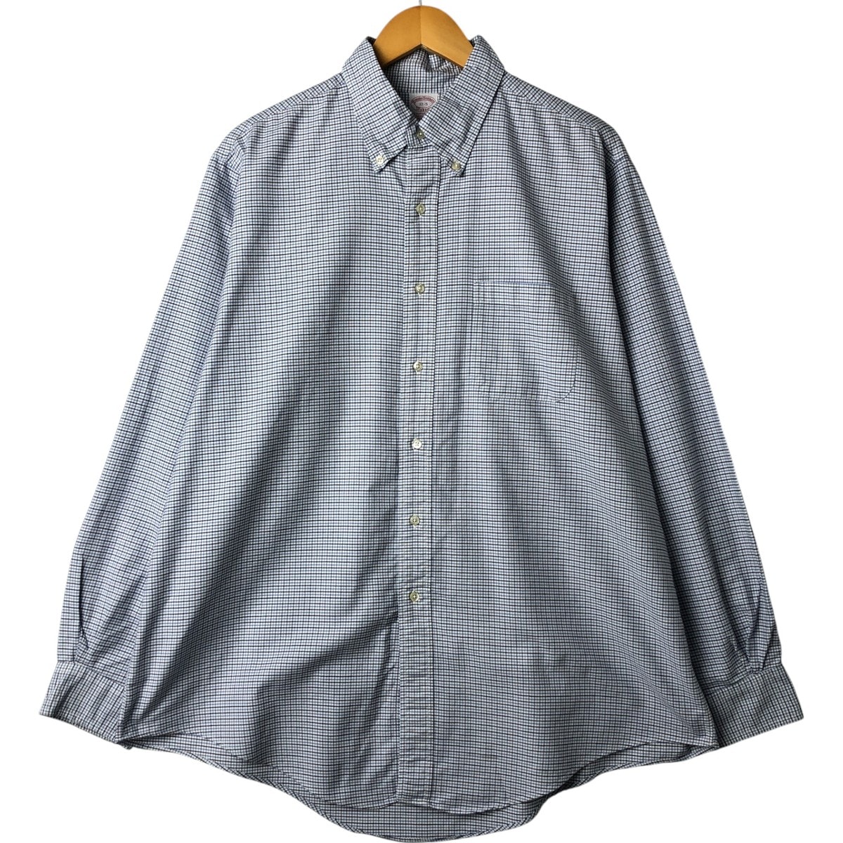 古着 ブルックスブラザーズ Brooks Brothers MAKERS 長袖 ボタンダウンチェックシャツ USA製 メンズXL相当/eaa562986