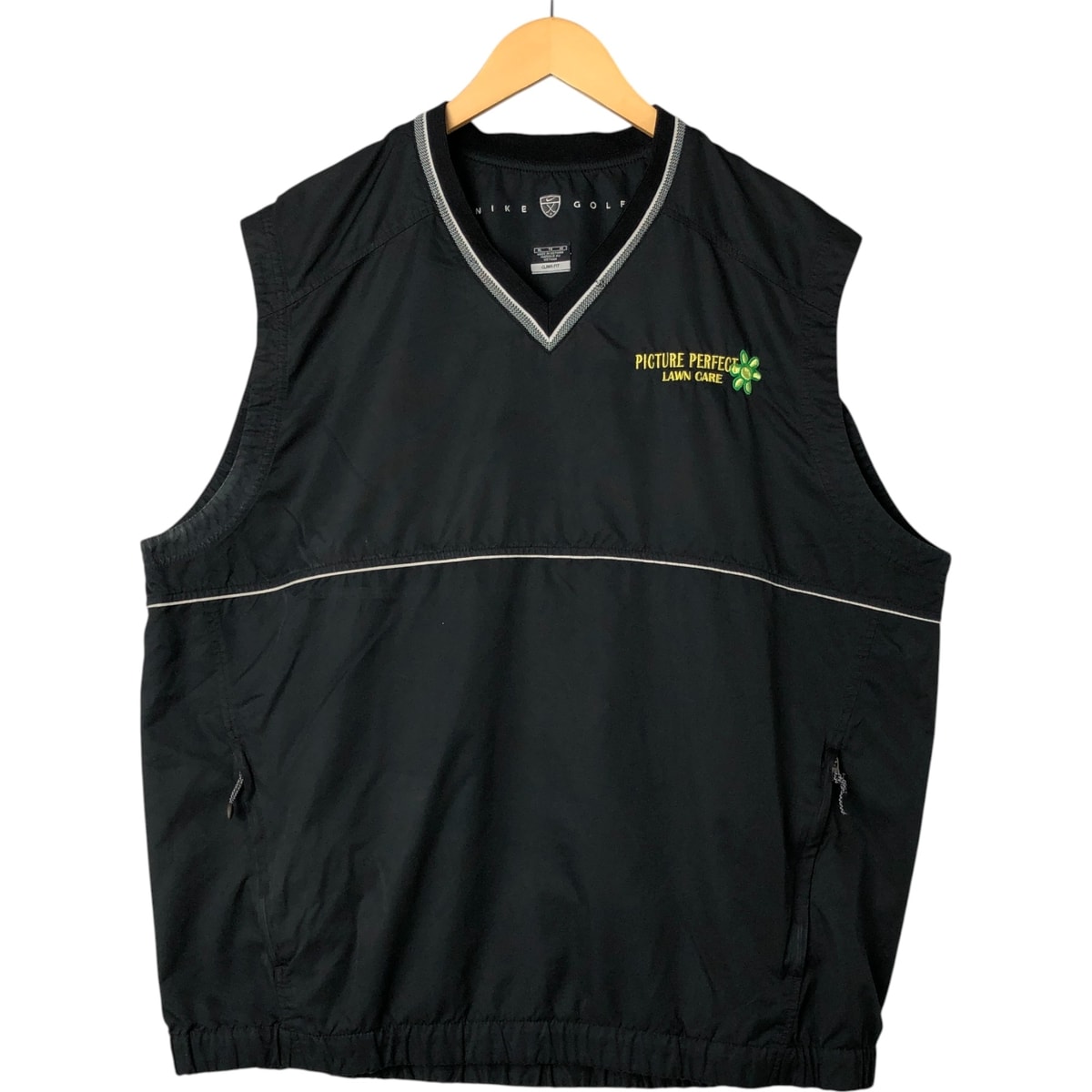 古着 ナイキ NIKE GOLF ゴルフ CLIMA-FIT Vネック ウォームアップベスト メンズXL相当/eaa547546