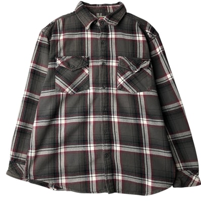 古着 ディッキーズ Dickies 長袖 ヘビーネルチェックシャツ メンズL相当/eaa637950