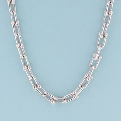 【値下げ】TIFFANY&Co. ティファニー ハードウェア スモール リンク ネックレス 925 ネックレス シルバー925 シルバー レディース【中古】