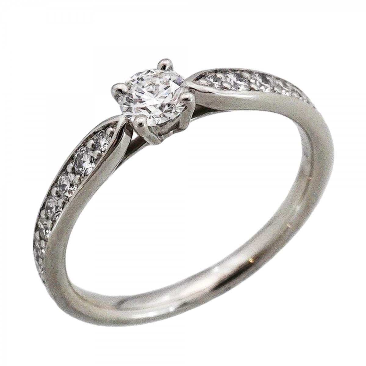 ★最終価格★SALE【6jeb0628】ティファニー リング ハーモニー Pt950 プラチナ ダイヤモンド 0.20ct 9号【中古】レディース