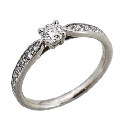 ★最終価格★SALE【6jeb0628】ティファニー リング ハーモニー Pt950 プラチナ ダイヤモンド 0.20ct 9号【中古】レディース